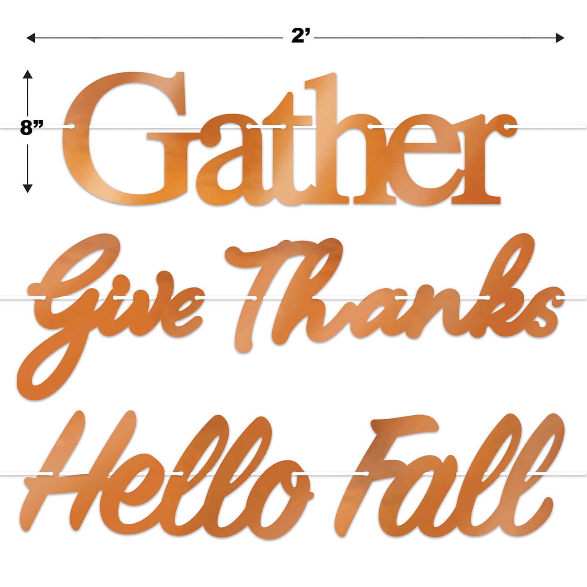 Beistle 2ft. Fall Thanksgiving Foil Streamers, 2 Packs of 3